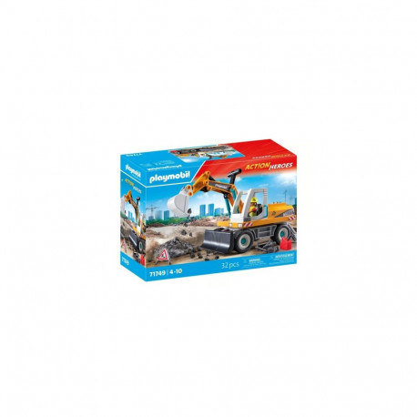 Construction Set - Playmobil 71749 Action Heroes Large Excavator with Figures