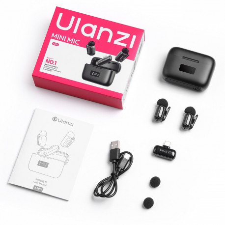 Microphone System - ULANZI A30 Tiny Mic USB-C Wireless, 2 Transmitters, Noise Cancelling