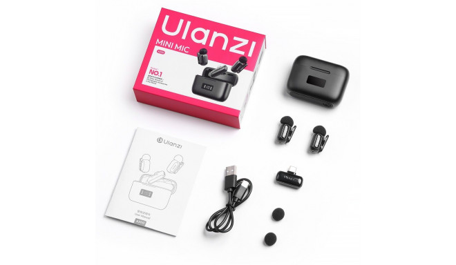 Microphone System - ULANZI A30 Tiny Mic USB-C Wireless, 2 Transmitters, Noise Cancelling