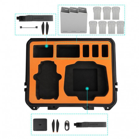 Case - Sunnylife AQX-12 Hard Case for DJI Mini 4 Pro Drone Black
