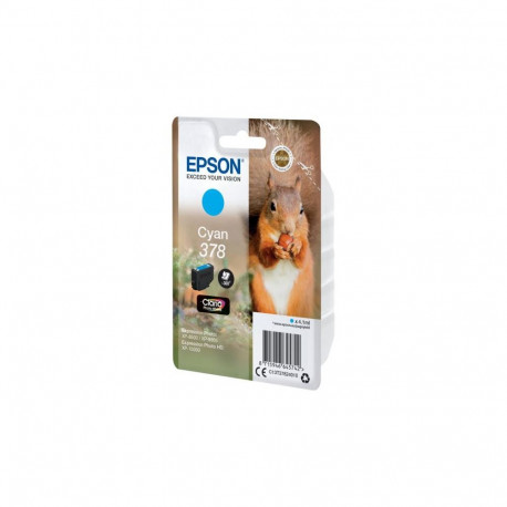 Ink Cartridge - Epson Ink 378 Cyan (C13T37824010, Claria Photo HD, vibrant color)
