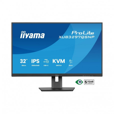 Monitor - iiyama XUB3297QSNP-B1 32" QHD IPS USB-C KVM Black