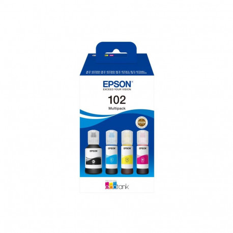Ink Cartridge - Epson EcoTank 102 Multipack (C13T03R640, 4x130ml, Black/Cyan/Magenta/Yellow)