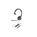 Headset - HP Poly Blackwire 3310 USB Type-C, USB-A, Black