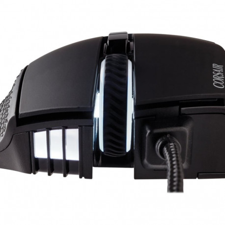 CORSAIR SCIMITAR RGB ELITE MOBA/MMO mänguhiir must taustvalgustusega RGB LED 18000 DPI optiline (EU)