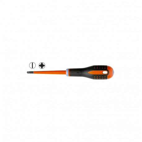 Insulated screwdriver ERGO™ SLIM Combi SL5/PZ1x80mm 1000V VDE