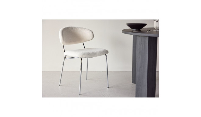 Söögitool CHICO, valge/kroom