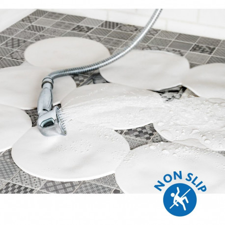 Tatkraft Bubbles Anti-Slip TPR Shower Mat, Made in Italy, Square, Size 55*55 cm (21.7x21.7 inch)