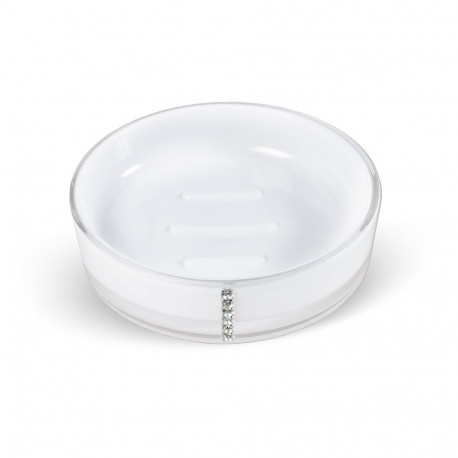 Tatkraft Diamond White Soap Dish Multilayer Acrylic