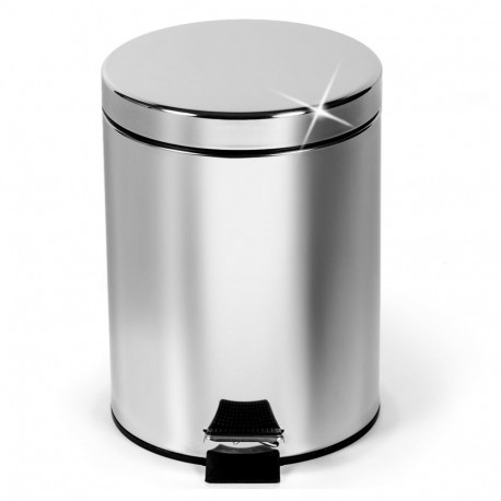 ArtMoon Moon Stainless Steel Round Pedal Bin capacity 3L Shiny