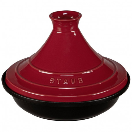 Staub 28cm ümmargune punane malmist tažiin