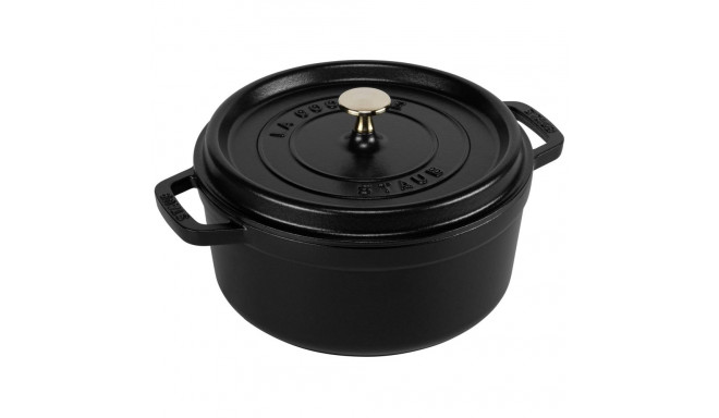 Staub La Cocotte 24cm ümmargune must malmpott