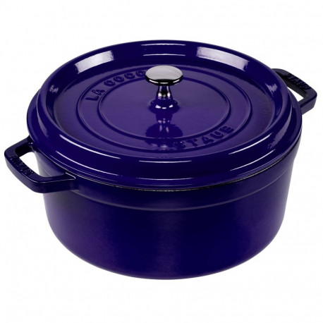 Staub Round Cocotte, 26cm Dark Blue, Cast Iron