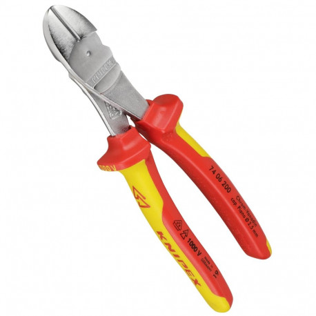 KNIPEX suure jõudlusega isoleeritud külglõikur 200 mm