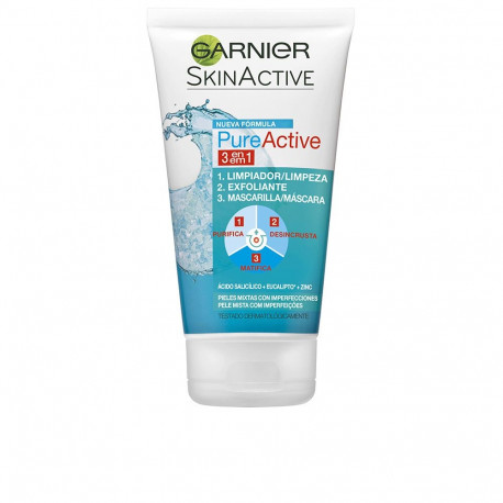 Garnier Pure Active 3-ühes puhastusgeel kombineeritud nahale, ebatäiusustega 150ml