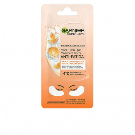 GARNIER SKINACTIVE mascarilla ojos antifatiga extracto naranja + acido hialurónico x 2 parches