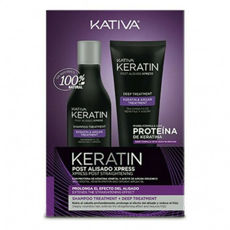 Brasiilia Juustesirgendaja Komplekt Kativa Keratin Express Post Alisado Lote 2 Tükid, osad