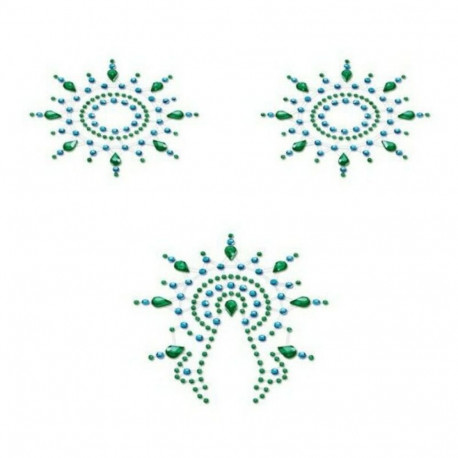 Flamboyant kehakaunistused sinine & roheline Mystim 46656 Türkiissinine (3 pcs)