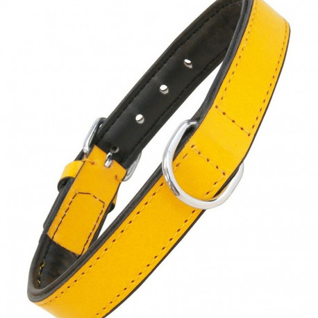 Dog collar Gloria Padded Yellow (35 x 1,5 cm)