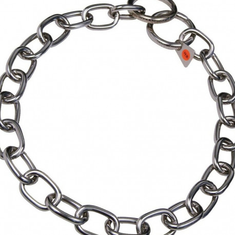 Hs Sprenger dog collar Silver 4mm Links Semi-long 64cm