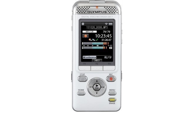 Olympus digital recorder DM-7, white
