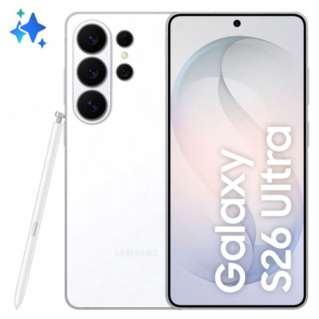 "Samsung Galaxy S26 Ultra 256GB White 17,49cm (6,9"") OLED Display, Android 16, 200MP Quad-Kamera"