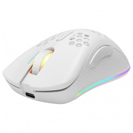 Deltaco mängurihiir USB, RGB, valge