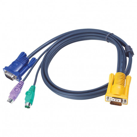 "ATEN 2L-5202P KVM-Kabel VGA PS/2 schwarz 1.8m"