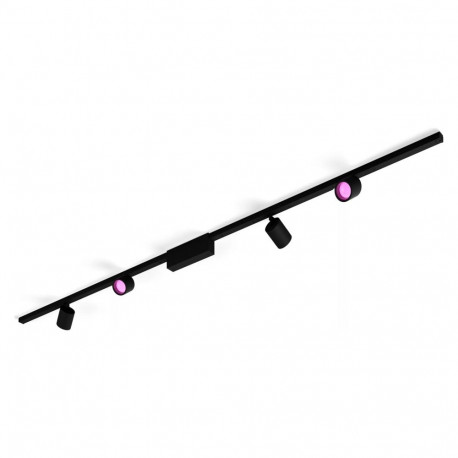 "Philips Hue Perifo Basis-Set Deckenleuchte 4 Spots Schwarz"