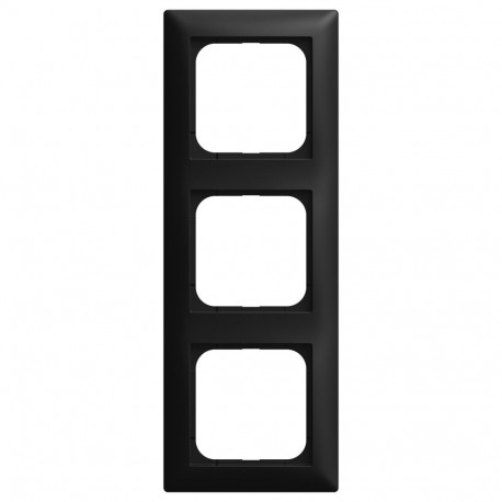 "BUSCH JAEGER BJ 1723-915 Abdeckrahmen 3-fach schwarz matt - Busch-balance® SI 2CKA001725A1570"