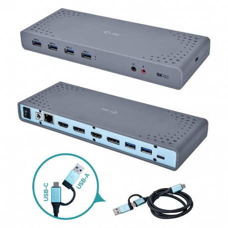 "D I-Tec USB 3.0 / USB-C 5K Universal Dual Docking Station"