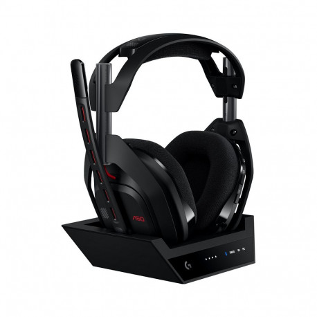Logitech Astro A50 Lightspeed mustad juhtmevabad mänguri kõrvaklapid + tugijaam