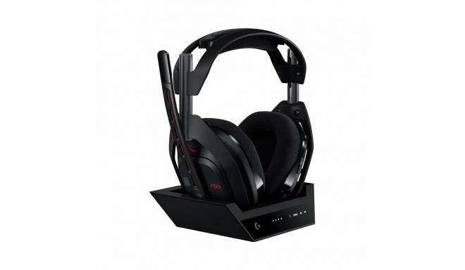 Logitech Astro A50 Lightspeed mustad juhtmevabad mänguri kõrvaklapid + tugijaam