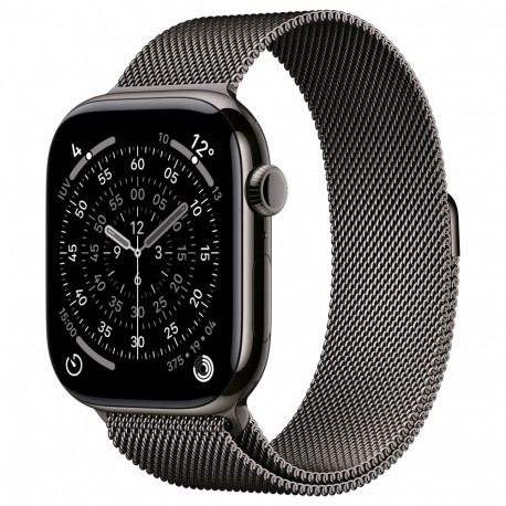 Apple käekell S11 titaanist 46mm mobiilsidega milaneesi rihm S/M, šiferhall