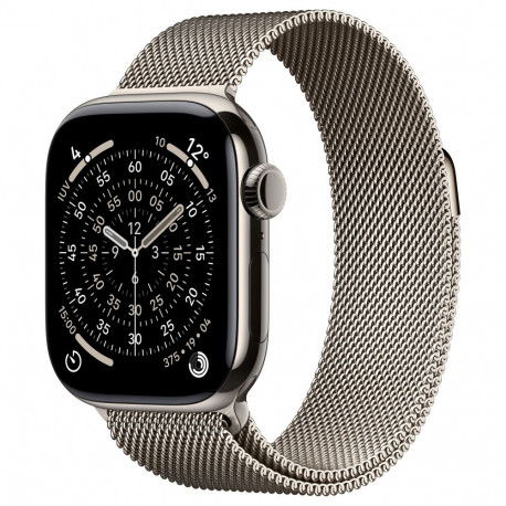 "Apple Watch S11 Titan Natur Cellular 42mm (Milanaise Armband natur)"