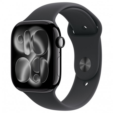 "Apple Watch S11 Aluminium 46mm Diamantschwarz (Sportarmband schwarz) S/M"