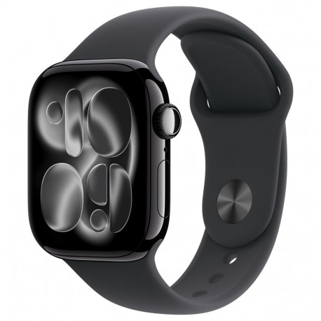 Apple Watch S11 alumiinium 42mm teemantmust (must spordirihm) M/L