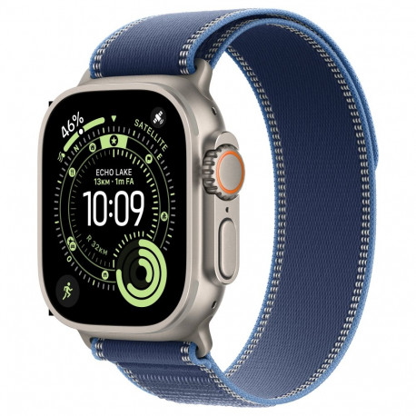 "Apple Watch Ultra 3 Titanium Cellular 49mm Natur (Trail Loop blau/hellblau) S/M"