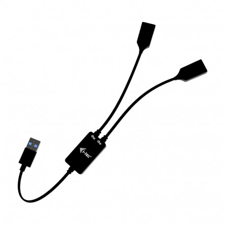 I-TEC USB-A kaabliga jaotur 2-pordiline 2x USB-A 3.2 Gen 1