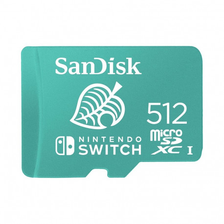 "CARD 512GB Sandisk Nintendo Switch Microsdxc 100MB/s Mint Green +Adapter"