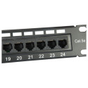 "Equip Patchpanel 24x RJ45 Cat5e 19"" UTP 1HE schwarz"