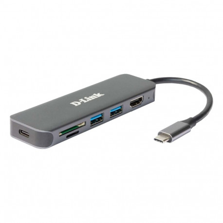 D-Link USB-C jaotur DUB-2327 6-in-1 HDMI-ga