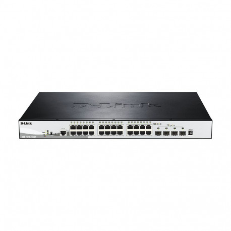 D-Link DGS-1510-28XMP 28-pordiline hallatav nutikas PoE+ Gigabit kommutaator