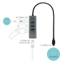"D I-TEC USB-C 3-PORT HUB + GLAN"