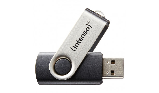 Intenso Basic Line 32GB USB 2.0 must/hõbedane mälupulk