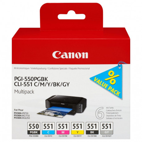"Canon PGI-550/CLI-551PGBK/C/M/Y/B/G"
