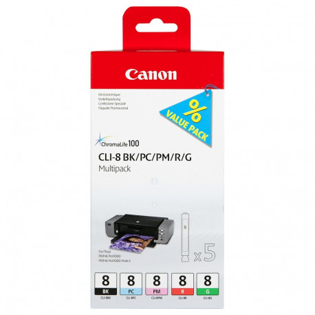 "Canon Tinte CLI-8 BK/PC/PM/R/G BLISTERD Multipack"