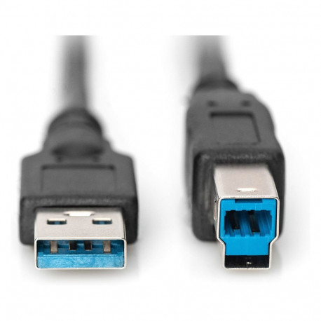 "DIGITUS USB 3.0 Anschlusskabel Typ A -B St/St 1,8m, sw Polybeutel"