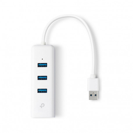USB TP-LINK UE330 USB 3.0 Gigabit Ethernet võrguadapter 3-pordilise USB 3.0 jaoturiga