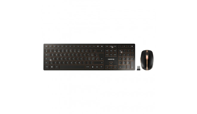 "Cherry Desktop DW 9100 Slim [CH] WL AES Black/copper BT"